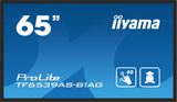 iiyama TF6539AS-B1AG skilte display Kiosk design 163,8 cm (64.5") LED 435 cd/m² 4K Ultra HD Sort Berøringsskærm Indbygget processer Android 11 24/7