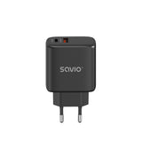 Savio LA-06/B USB Quick Charge Power Delivery 3.0 30W Internal charger Headset, Mus, Tablet, Telefon, Ur Sort Udendørs