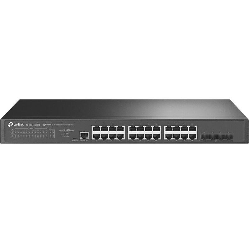 TP-Link JetStream TL-SG3428X-M2 netværksswitch Administreret L2+ 2.5G Ethernet (100/1000/2500) 1U Sort