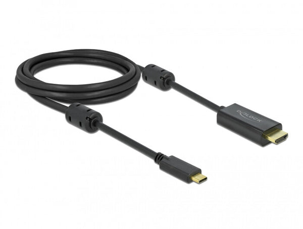 DeLOCK 85970 videokabel adapter 2 m USB Type-C HDMI Sort