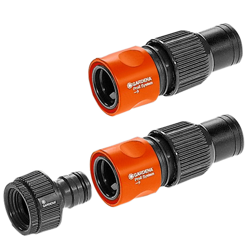 Gardena 1505-23 vandslange beslag Sort, Grå, Orange 3 stk