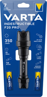 Varta Indestructible F20 Pro Sort Hånd lommelygte LED