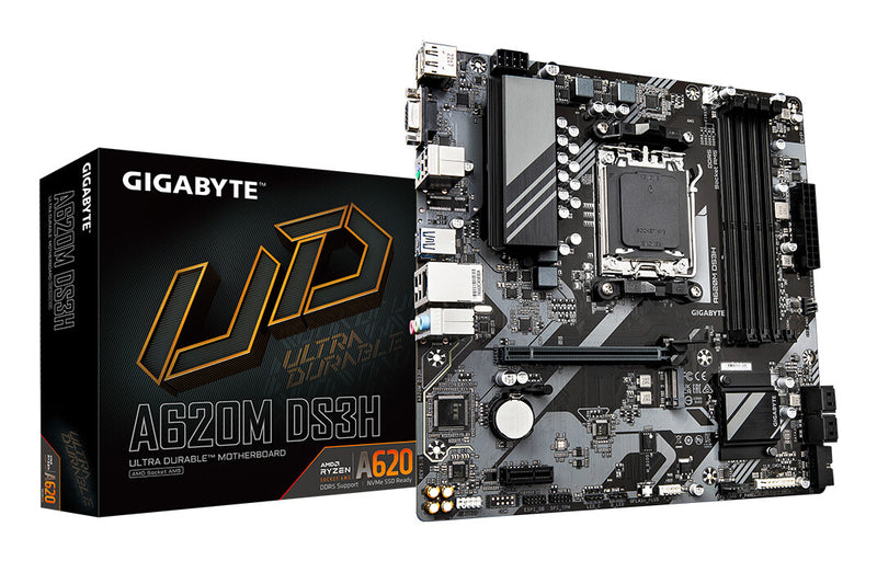 GIGABYTE A620M DS3H bundkort AMD A620 Sokkel AM5 micro ATX