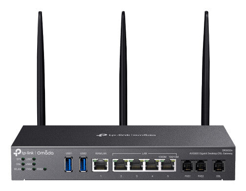 TP-Link Omada AX3000 trådløs router Gigabit Ethernet Dual-band (2,4 GHz / 5 GHz) Sort