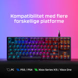 HyperX Alloy Origins Core PBT HX rødt – mekanisk gaming-tastatur