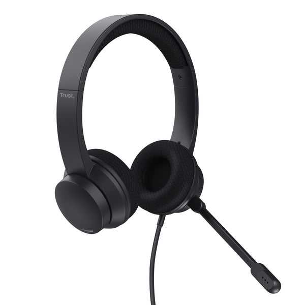 Trust Ayda Headset Ledningsført Opkald/musik USB Type-A Sort