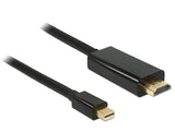 DeLOCK 83699 videokabel adapter 2 m Mini DisplayPort HDMI Sort