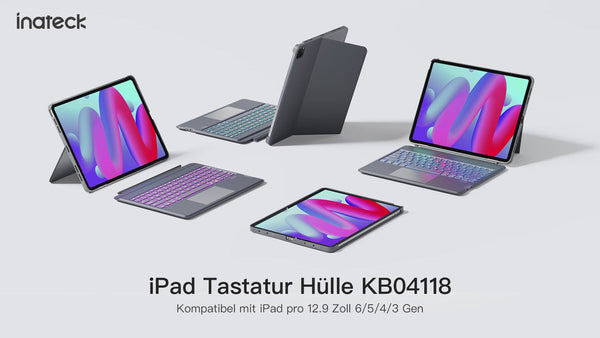 Inateck KB04118_GRAY Reservedel og tilbehør til tablet Tastatur