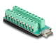 DeLOCK 67188 kabel kønsskifter USB Type-E Key A 20 pin terminal block Grøn