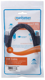 Manhattan 333382 USB-kabel USB 2.0 3 m USB A USB B 0,48 Gbit/sek. Sort