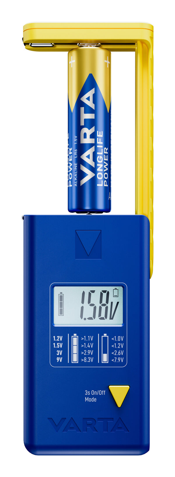 Varta LCD Battery Tester batteritester Blå, Gul