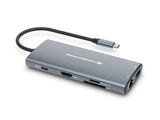 Conceptronic DONN06G dockingstation Ledningsført USB 3.2 Gen 1 (3.1 Gen 1) Type-C Grå