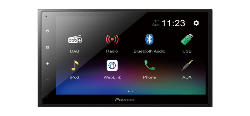 Pioneer DMH-A340DAB Sort 200 W Bluetooth