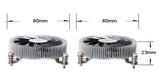 Silverstone SST-NT07-115X Computerkølesystem Chipset Køler 8 cm Sort, Metallic