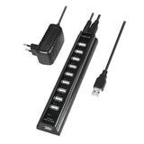 LogiLink UA0096 interface hub USB 2.0 480 Mbit/s Sort