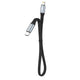 DUDAO USB-C to Lightning 20W PD 0.23m Cable Black - Kabel - Digital/Daten 0,23 m Sort