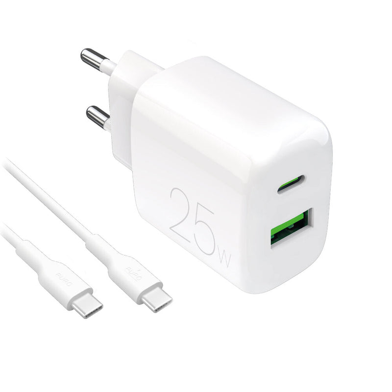 PURO PUTCUSBAC25WDYKCCWHI oplader til mobil enhed Universel Hvid Vekselstrøm Indendørs