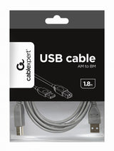 Gembird 1.8m USB 2.0 A/B M USB-kabel 1,8 m USB A USB B Grå