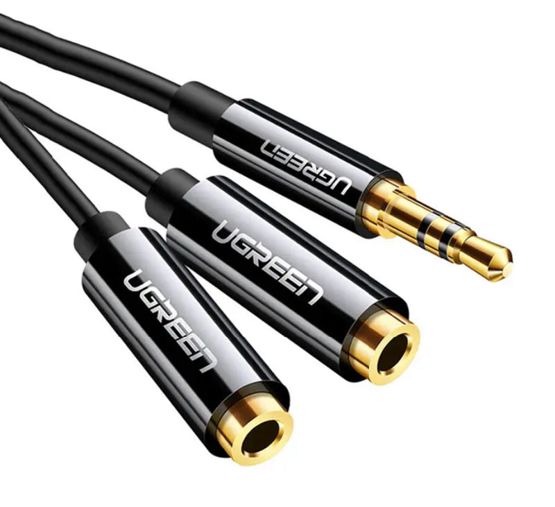 Ugreen 20816 lydkabel 0,0025 m 2.5mm 2 x 3.5mm Sort