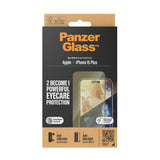 PanzerGlass ® EyeCARE™ Skærmbeskyttelse iPhone 15 Plus | Ultra-Wide Fit m. EasyAligner