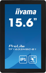 iiyama ProLite TF1633MSC-B1 computerskærm 39,6 cm (15.6") 1920 x 1080 pixel Fuld HD Berøringsskærm Sort