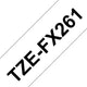 Brother TZE-FX261 etiketbånd Sort på hvid
