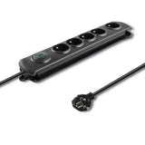 Qoltec 50271 overspændingsbeskytter Sort 5 AC stikkontakt(er) 230 V 3 m
