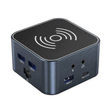 Wozinsky 12w1 ladowanie bezprzewodowe aluminiowy kabel 15 cm Ledningsført USB 3.2 Gen 2 (3.1 Gen 2) Type-C Grå
