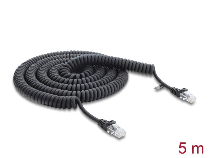 DeLOCK 88019 netværkskabel Sort 5 m Cat5e U/UTP (UTP)