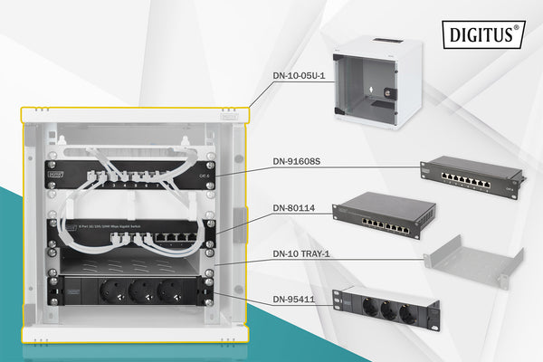 Digitus DN-10-SET-1 stativ Vægmonteret stativ Grå