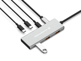 Conceptronic HUBBIES17G interface hub USB 3.2 Gen 2 (3.1 Gen 2) Type-C 10000 Mbit/s Grå