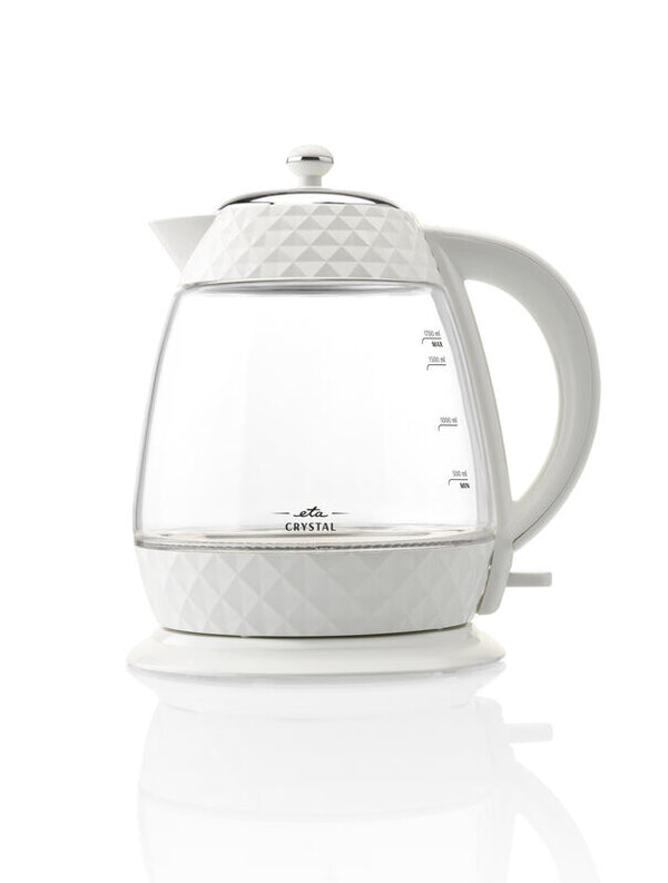 Eta Crystal elkedel 1,7 L 2200 W Transparent, Hvid