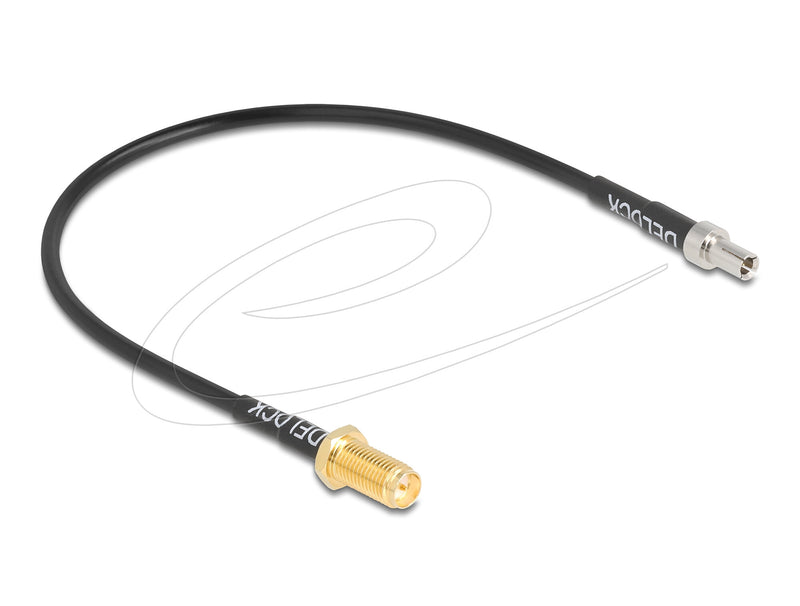 DeLOCK 90919 koaxial kabel RG-174 20 m RP-SMA TS9 Sort