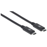 Manhattan 355223 USB-kabel USB 3.2 Gen 2 (3.1 Gen 2) 1 m USB C 10 Gbit/sek. Sort