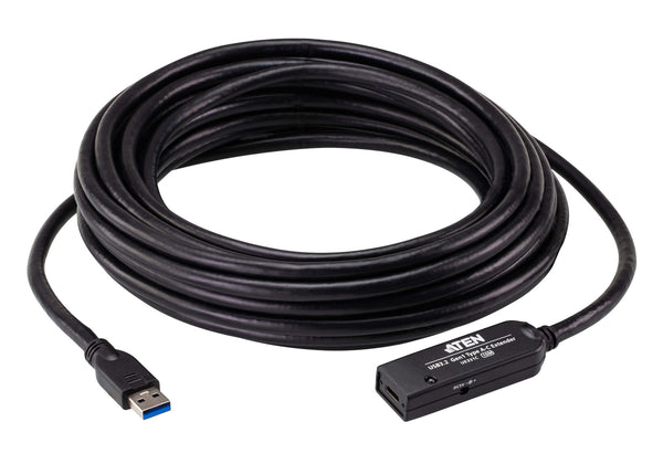 ATEN UE331C-AT-G USB-kabel USB 3.2 Gen 1 (3.1 Gen 1) 10 m USB A USB C 5 Gbit/sek. Sort