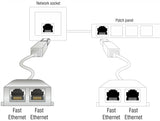 DeLOCK 65177 kabel kønsskifter RJ-45 2 x RJ-45 Grå