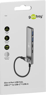 Goobay 76563 interface hub USB Type-C 5000 Mbit/s Grå