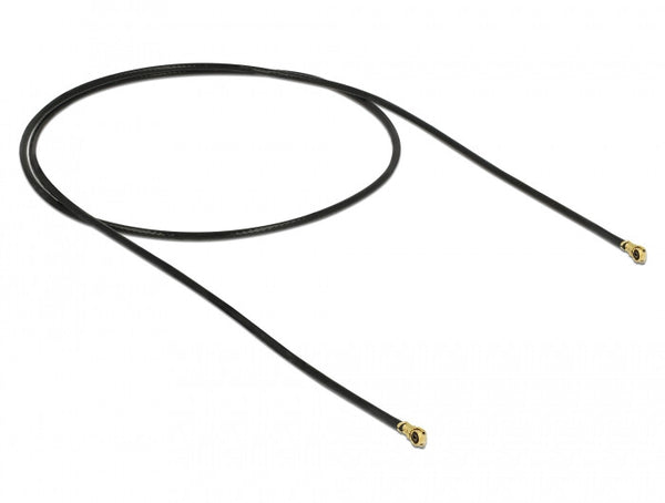 DeLOCK 89645 koaxial kabel 1.13 0,4 m MHF IV/ HSC MXHP32 Sort, Guld