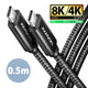 Axagon BUCM4X-CM05AB USB-kabel USB4 Gen 3x2 0,5 m USB C 40 Gbit/sek. 240 W Sort