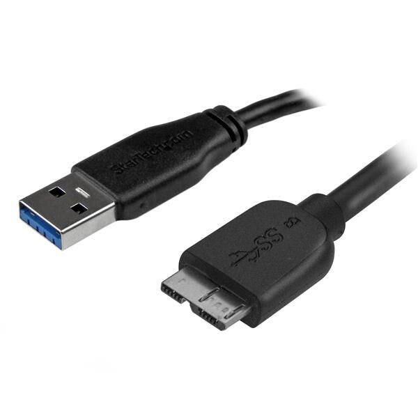 StarTech.com USB3AUB2MS USB-kabel USB 3.2 Gen 1 (3.1 Gen 1) 2 m USB A Micro-USB B 5 Gbit/sek. Sort