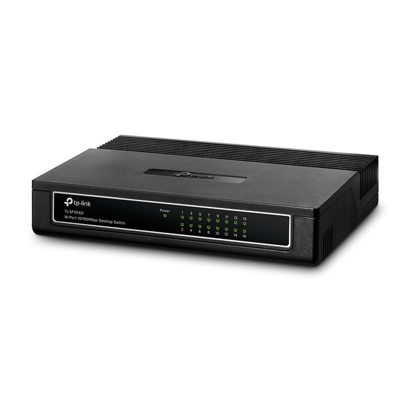 TP-Link TL-SF1016D netværksswitch Fast Ethernet (10/100) Sort