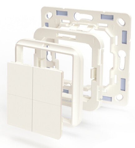 Shelly BLU Wall Switch 4 lyskontakt Plast Elfenben