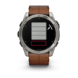 Garmin Fenix 8 3,56 cm (1.4") AMOLED 51 mm Digital 454 x 454 pixel Berøringsskærm Titanium Wi-Fi GPS (satellit)