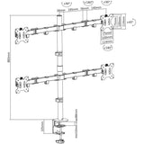 Manhattan 461566 skærmbeslag og -stativer 81,3 cm (32") Skrivebord Sort