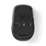 Nedis MSWS110BK mus Kontor Højre hånd USB Type-A Optisk 1600 dpi