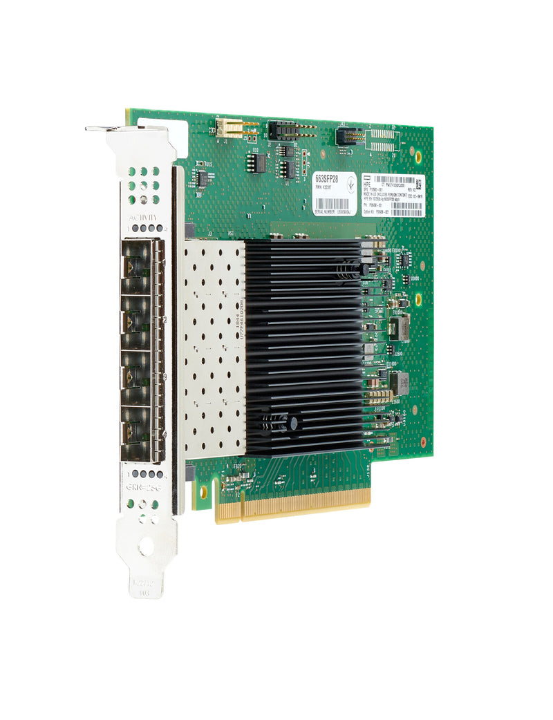 HPE Intel E810-XXVDA4 Ethernet 10/25Gb 4-port SFP28 Adapter for Intern Ethernet / Fiber 25 Mbit/s