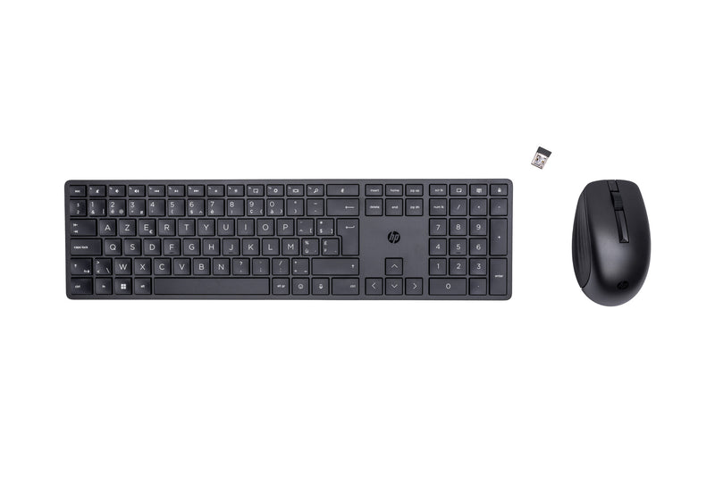HP 650 Wireless Keyboard and Mouse Combo tastatur Mus inkluderet Hjem RF trådløst AZERTY Belgisk Sort