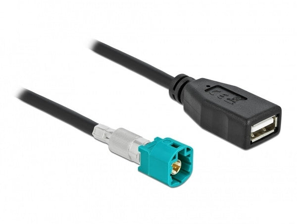 DeLOCK 90491 koaxial kabel 2 m HSD Z USB 2.0 Type-A Sort