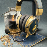 Lexip WAXLXHS0002 hovedtelefoner/headset Kabel & trådløs Spil Bluetooth Blå, Guld