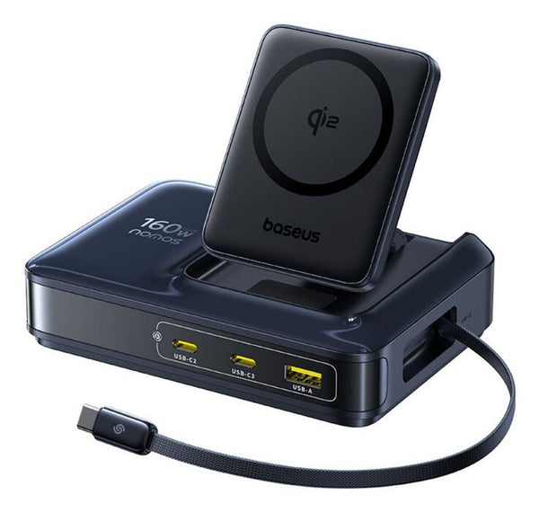 Baseus E0121700 oplader til mobil enhed Universel Sort, Blå USB, Vekselstrøm Trådløs opladning Indendørs